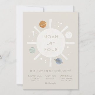 Invitation de l'Anniversaire de enfant Sun Space p