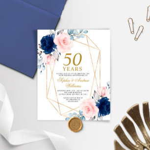 Invitation de l'anniversaire de l'Mariage du budge