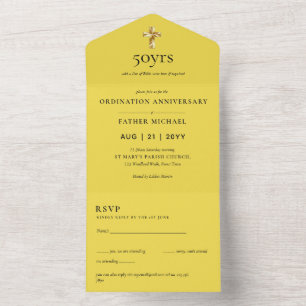 invitation de l'anniversaire de l'ordination 3in1 