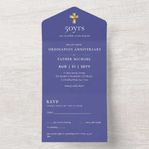 invitation de l'anniversaire de l'ordination 3in1 
