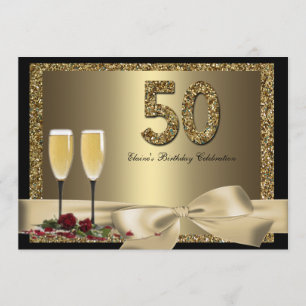 Invitation de l'anniversaire d'or de la femme