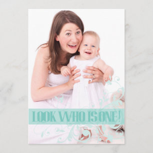 Invitation de l'anniversaire du bébé de remous de