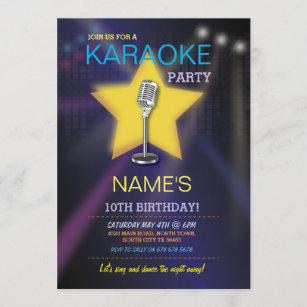 Invitation de l'Anniversaire du Karaoke