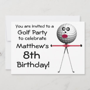 Invitation de l'Anniversaire Golf Party