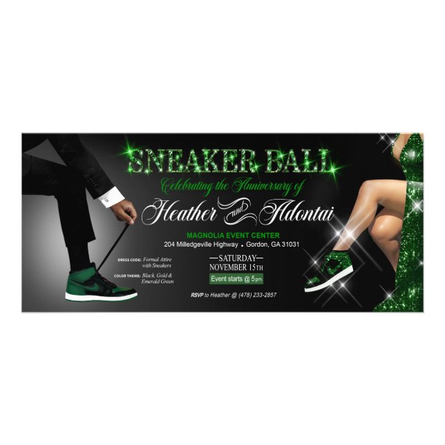 Invitation de l'anniversaire Heather & Adontai (Devant)