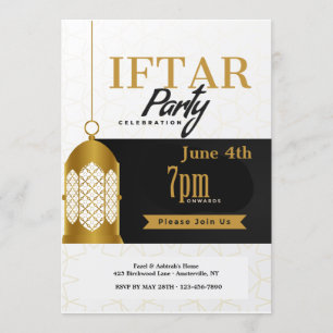 Invitation de lanterne de partie d'Iftar