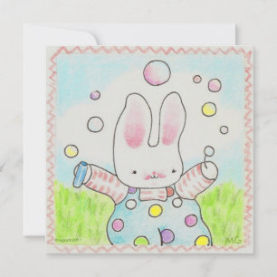 invitation de lapin bulle