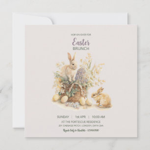 Invitation de lapin de Pâques modifiable