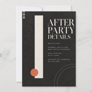 Invitation de l'après-soirée Sumi Moderne Japonais