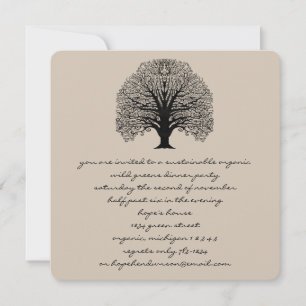 Invitation de l'arbre à spirale noire
