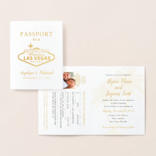 Invitation de Las Vegas Mariage Passport