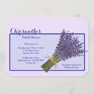 Invitation de Lavender Bouquet