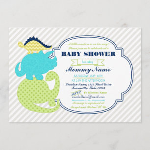 Invitation de l'Baby shower de Tiny Dinosaur