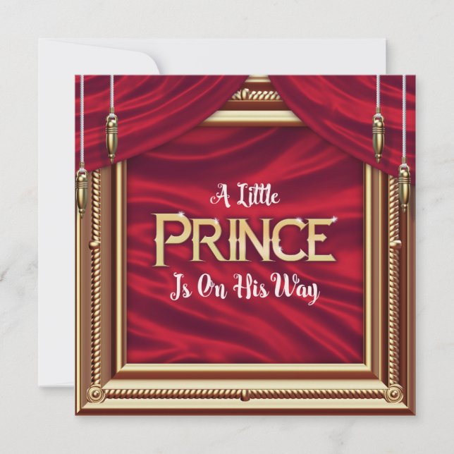 Invitation de l'Baby shower du petit Prince Royal  (Devant)