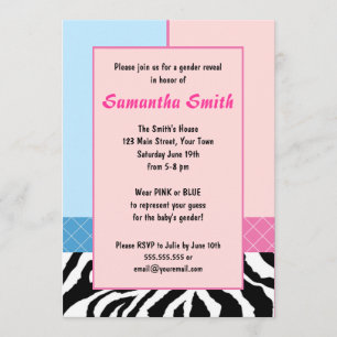 Invitation de l'Élégante soirée de révélation de g