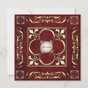 Invitation de l'empereur Fleur De Lis Rosewood Reg