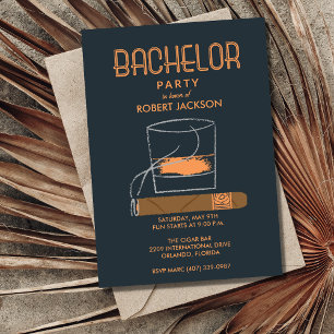 Invitation de l'enterrement de vie de garçon avec 