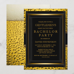 Invitation de l'enterrement de vie de garçon des g