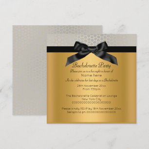 INVITATION DE LEOPARD BACHELORETTE D'OR D'ARGENT