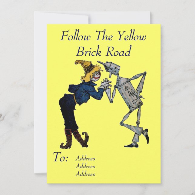 Invitation de l'Épouvantail et de l'Homme de Fer (Devant)