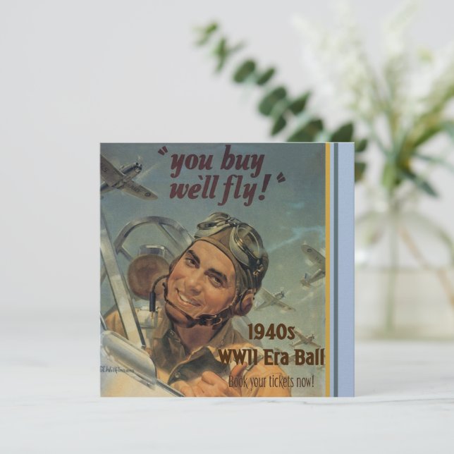 Invitation de l'ère 2ème guerre mondiale (Debout devant)