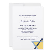Invitation de l'étoile bleu jaune juif