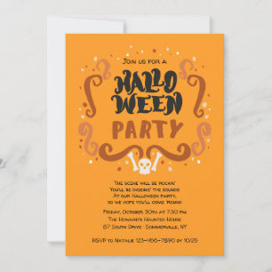 Invitation de lettre de fête d'Halloween