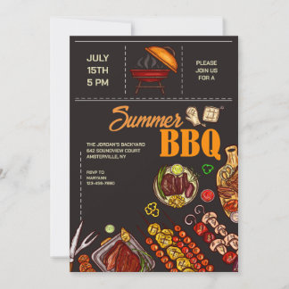 Invitation de l'heure barbecue