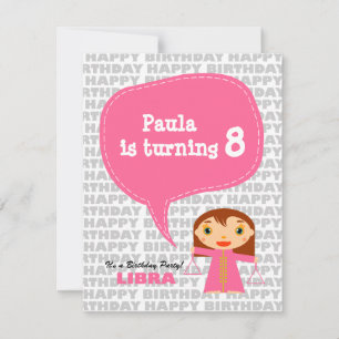 Invitation de Libra Kids Party