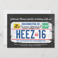 Invitation de licence Boy's 16th Washington DC