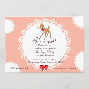 Invitation de Little Deer Baby shower