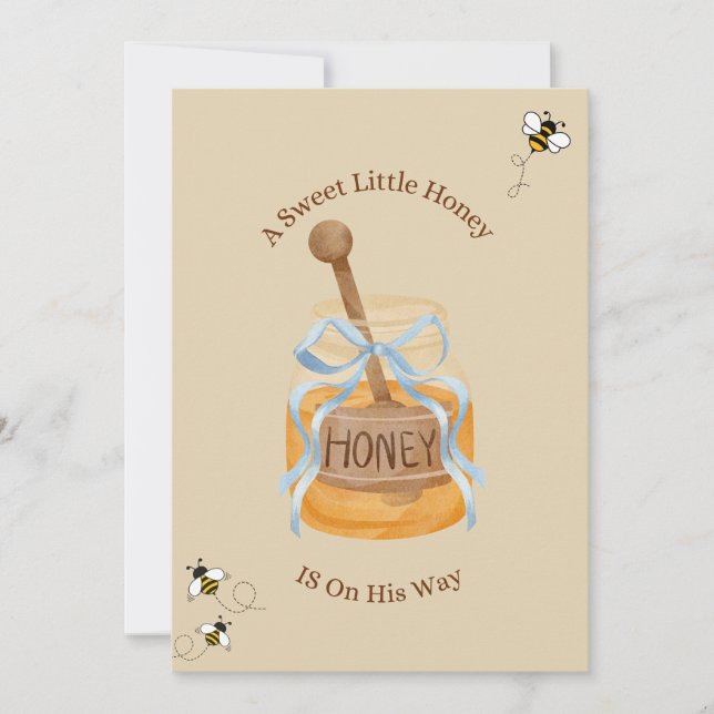 Invitation de Little Honey Baby shower (Devant)