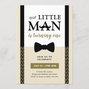 Invitation de Little Man, anniversaire de Little M