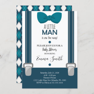 Invitation de Little Man Baby shower