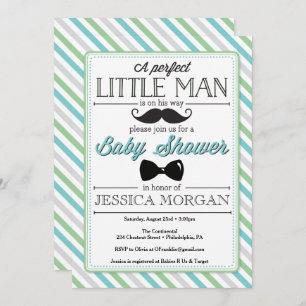 Invitation de Little Man Baby shower