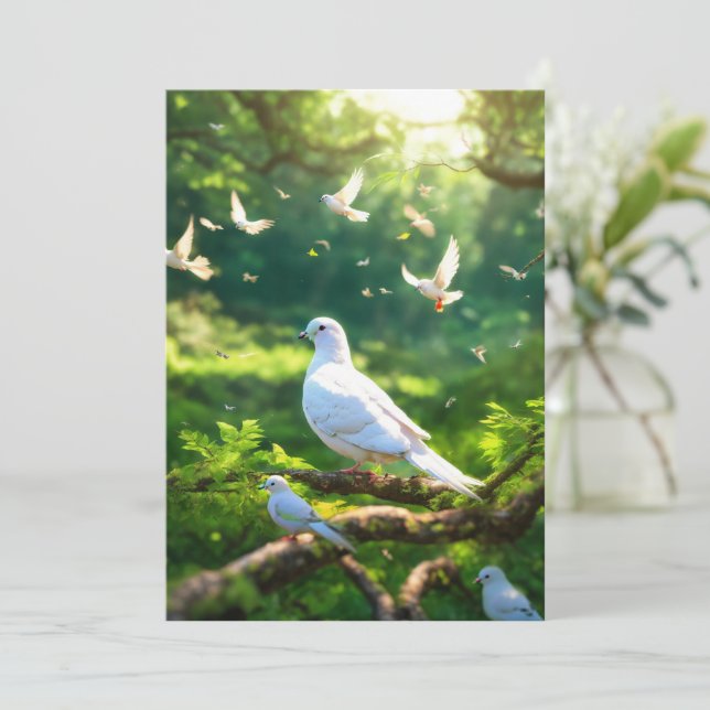Invitation de l'Oiseau blanc dans la Forêt verte (Debout devant)