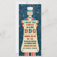 Invitation de l'oncle Sam BBQ