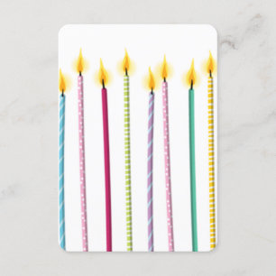 Invitation De longues bougies colorées Modèle d'anniversaire