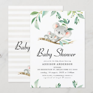 Invitation De L'Ours De Koala Et Du Baby shower De