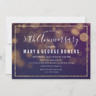 Invitation de lumières d'anniversaire de mariage -