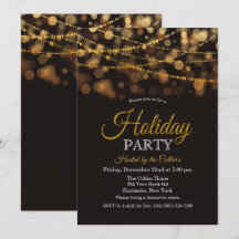 Invitation de lumières scintillantes pour fête de