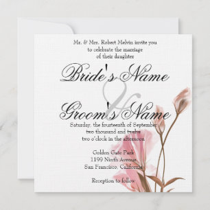 Invitation de lune rose