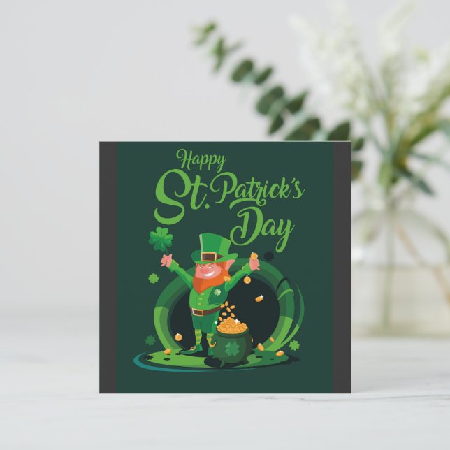 Invitation de lutin de la Saint-Patrick (Debout devant)