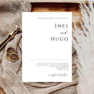 Invitation de luxe avec signature moderne fine lig