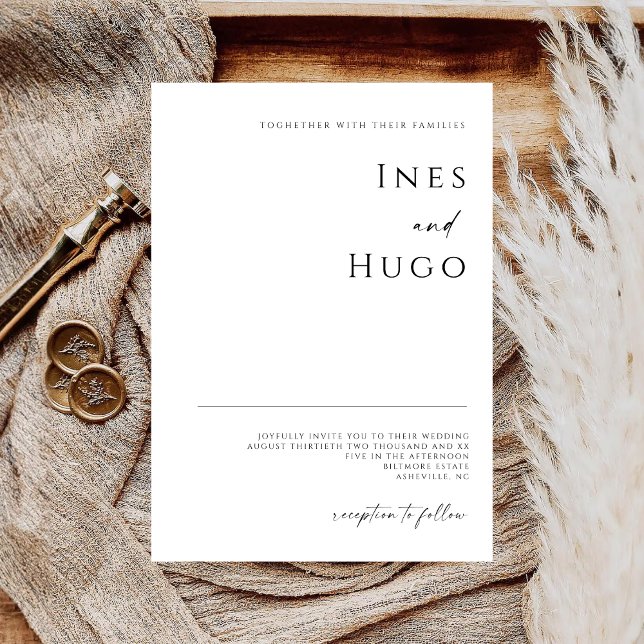 Invitation de luxe avec signature moderne fine lig (Créateur téléchargé)