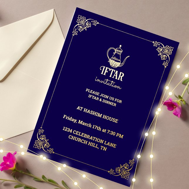 Invitation de luxe Iftar Party Foil (Créateur téléchargé)