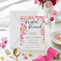 Invitation de luxe pour brunch de mariage floral r