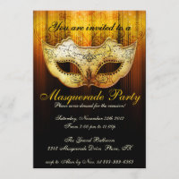 Invitation de luxe pour célébration de soirée masq