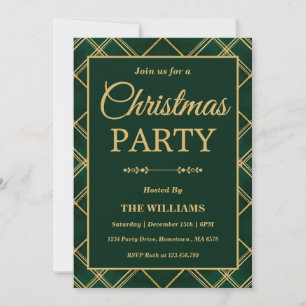 Invitation de luxe pour la fête de Noël au tartan 