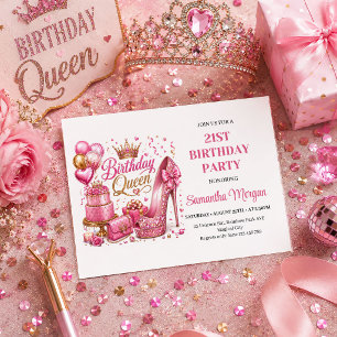 Invitation de luxe pour la reine d'anniversaire av